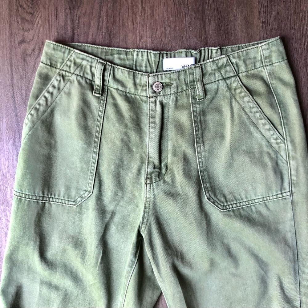 VERVET Jogger Jeans Women’s 29 Olive Green High-Rise Non-Stretch - Picture 3 of 11